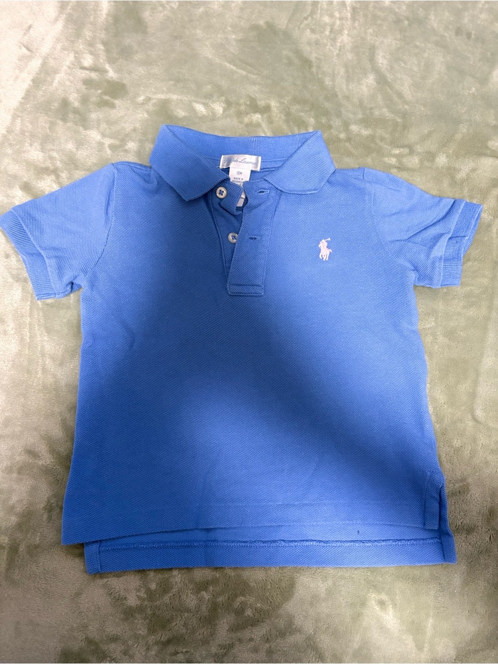Ralph Lauren Boys Royal Blue Polo with Pink Pony